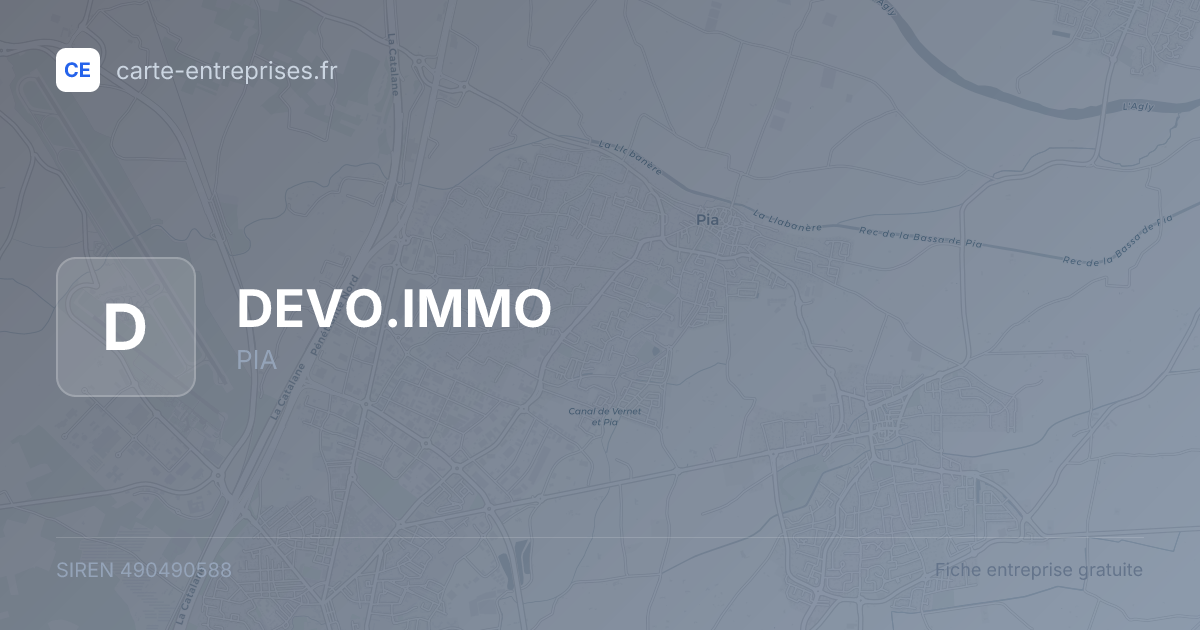 DEVO.IMMO — 490490588 — fiche entreprise