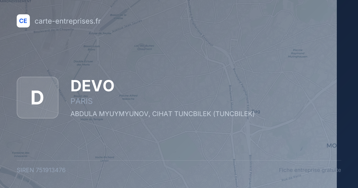 DEVO — 751913476 — fiche entreprise