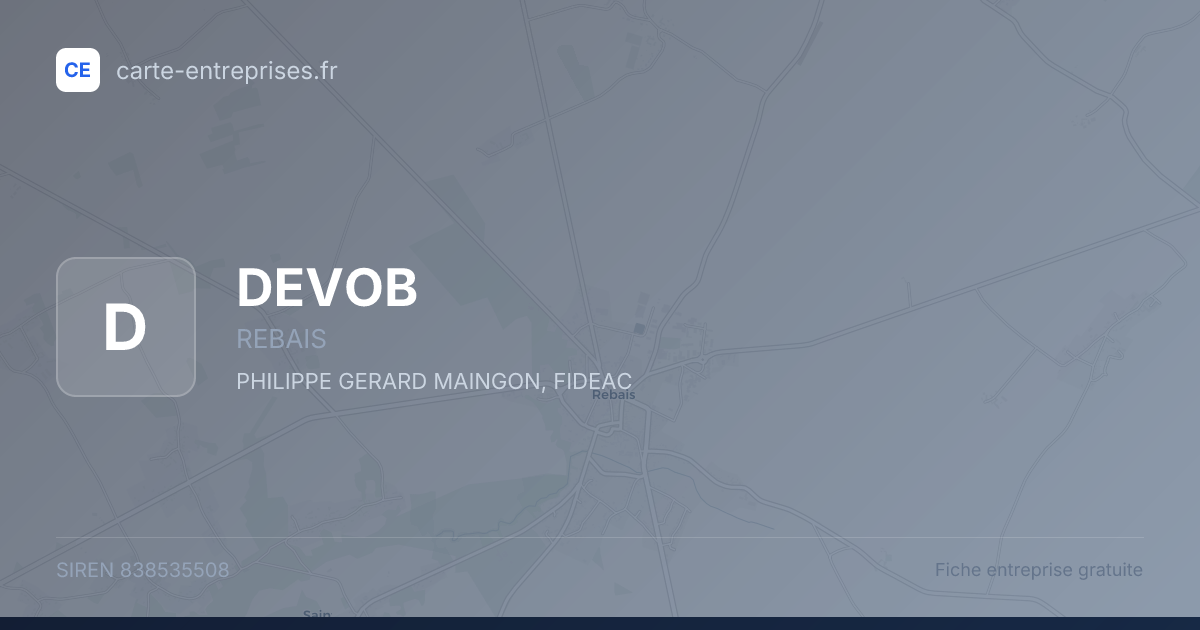 DEVOB — 838535508 — fiche entreprise