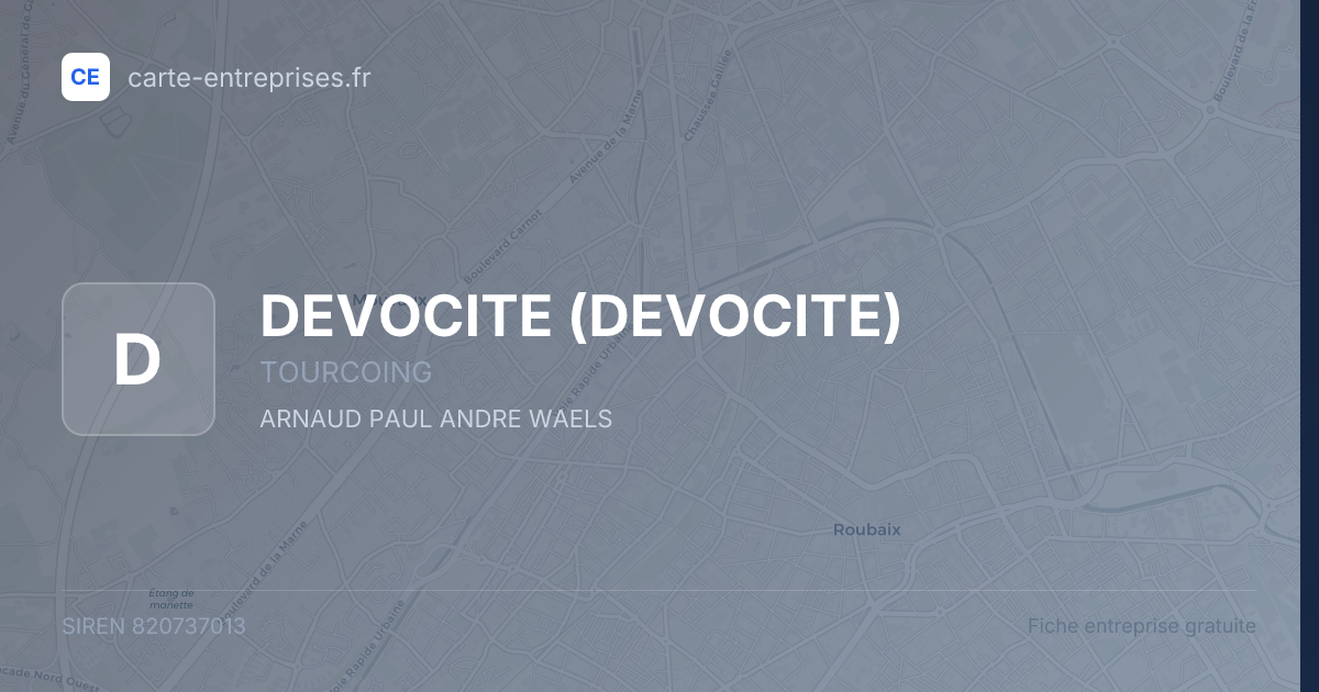 DEVOCITE — 820737013 — fiche entreprise