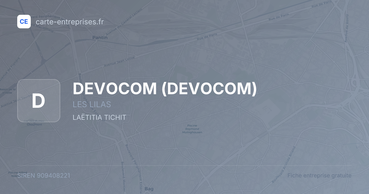 DEVOCOM — 909408221 — fiche entreprise