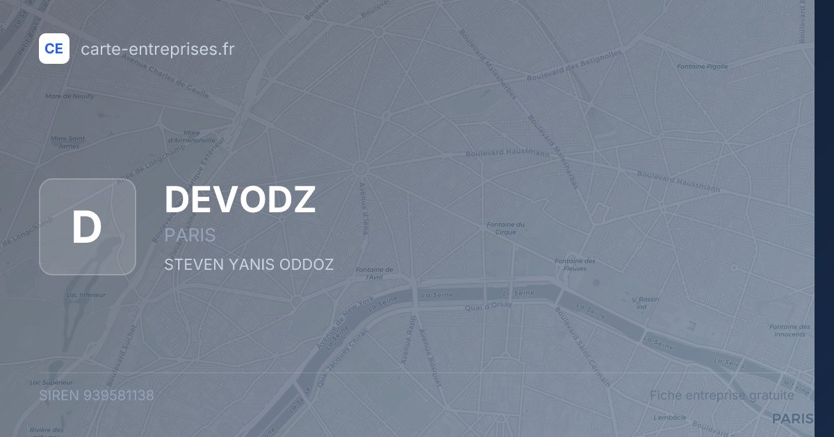 DEVODZ — 939581138 — fiche entreprise