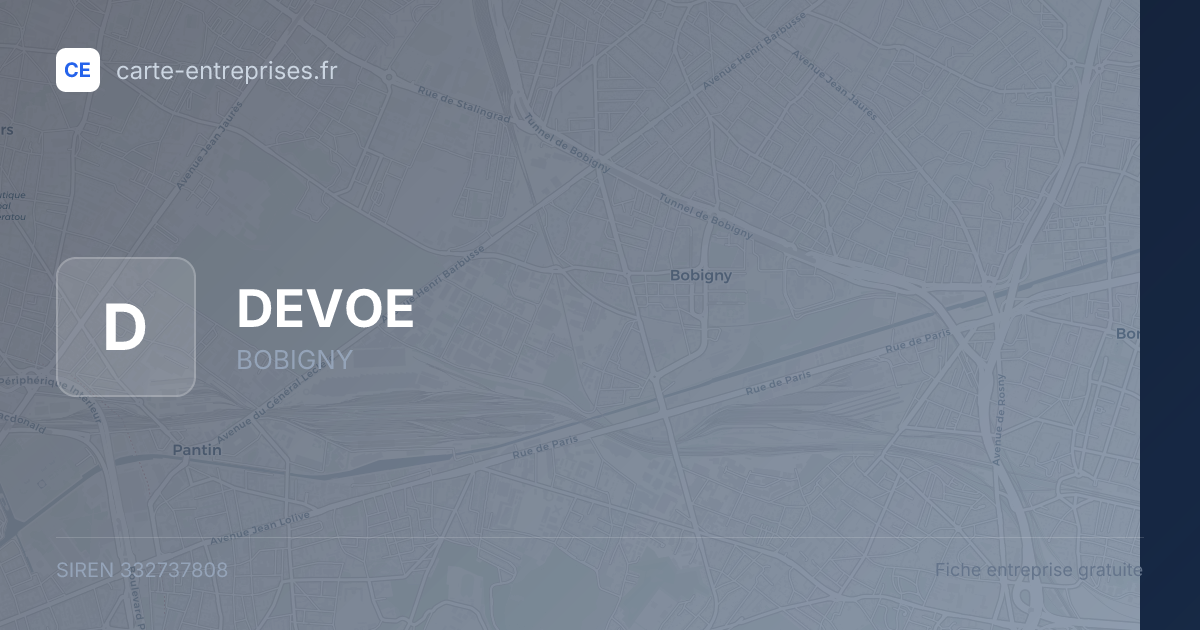 DEVOE — 332737808 — fiche entreprise