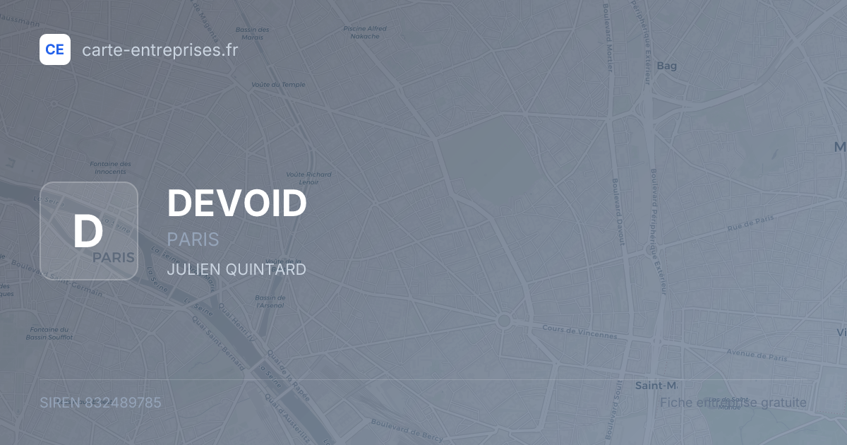 DEVOID — 832489785 — fiche entreprise