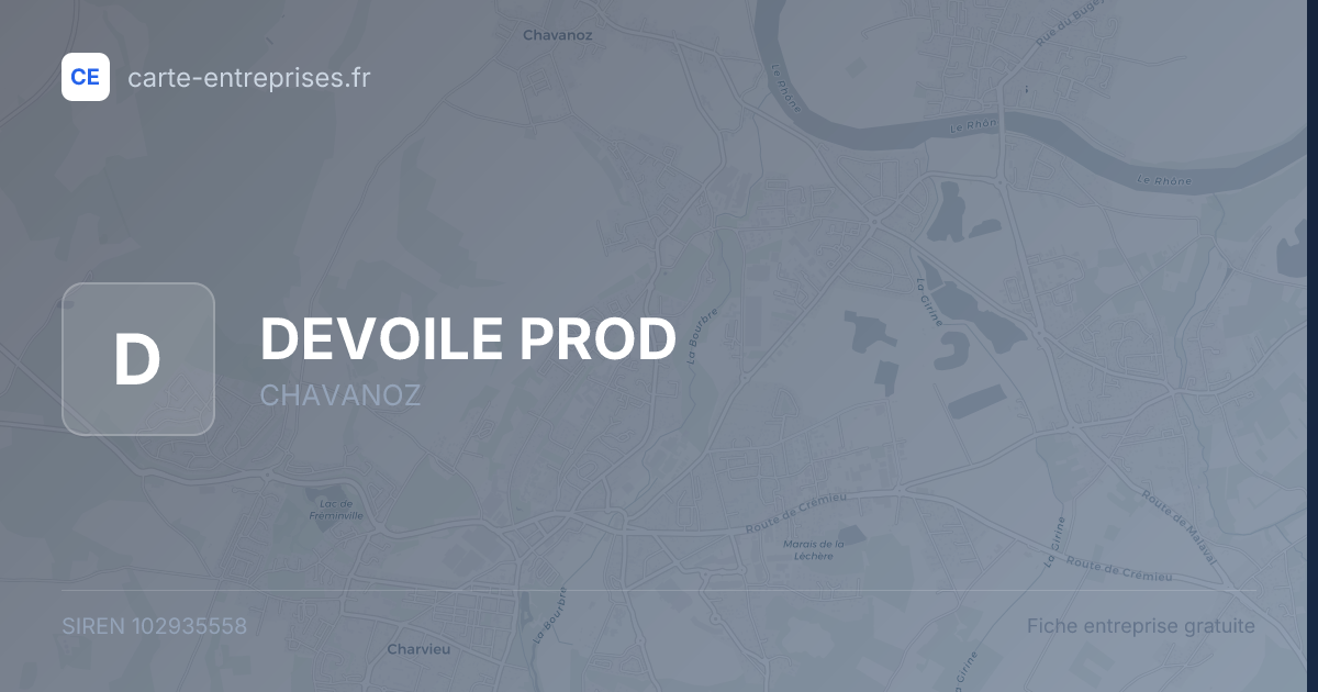DEVOILE PROD — 102935558 — fiche entreprise