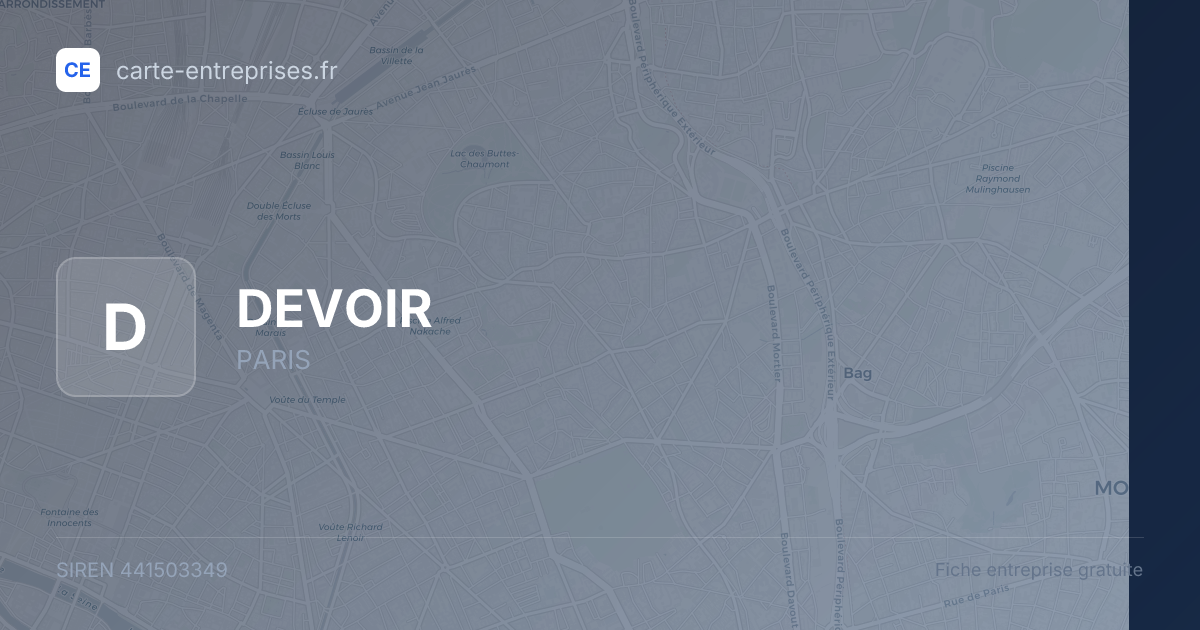 DEVOIR — 441503349 — fiche entreprise