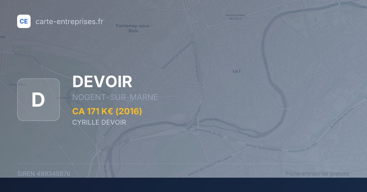DEVOIR — 489345876 — fiche entreprise