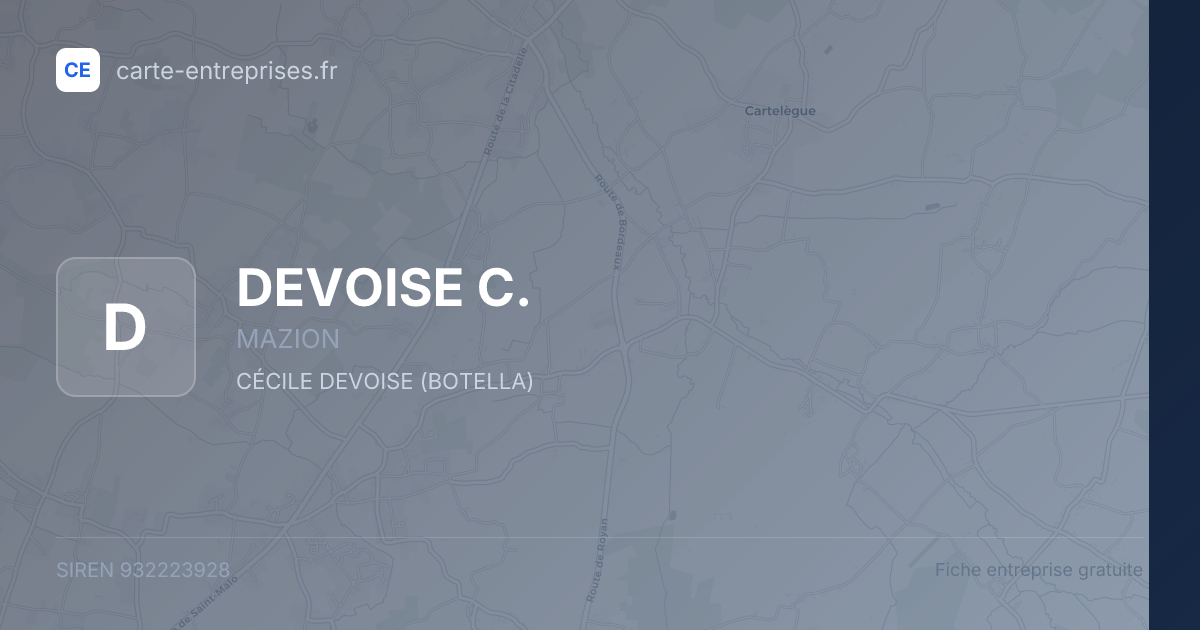 DEVOISE C. — 932223928 — fiche entreprise