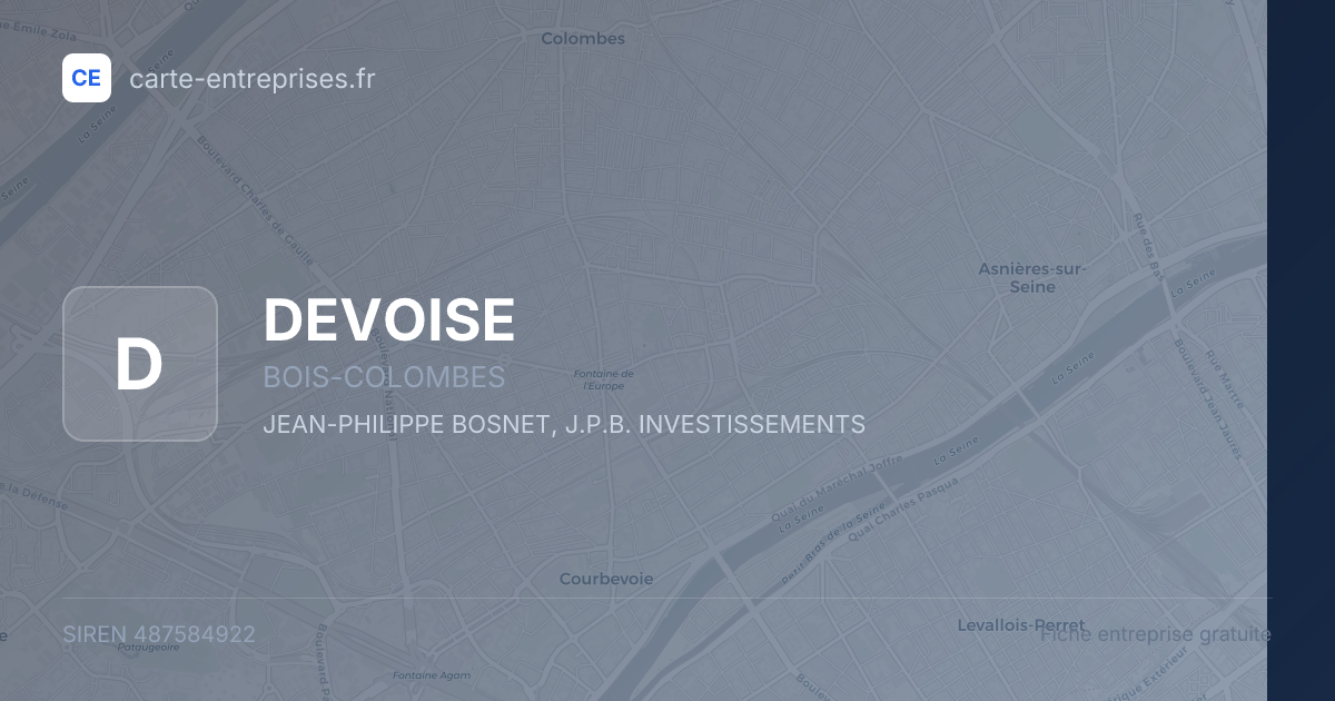 DEVOISE — 487584922 — fiche entreprise
