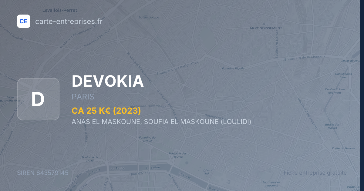 DEVOKIA — 843579145 — fiche entreprise