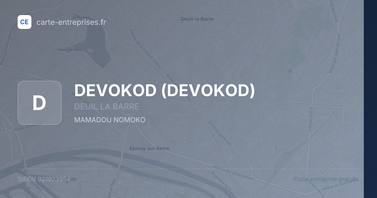 DEVOKOD — 921973954 — fiche entreprise