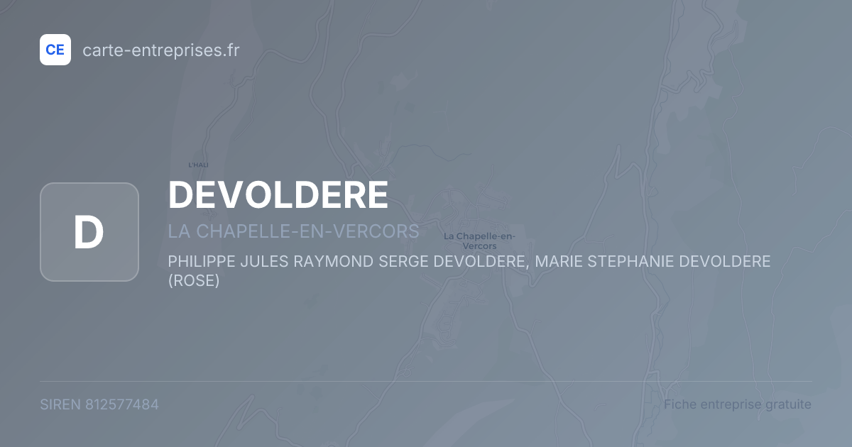 DEVOLDERE — 812577484 — fiche entreprise