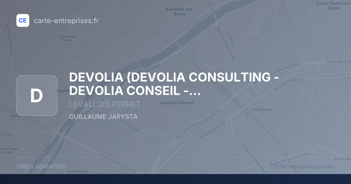 DEVOLIA (DEVOLIA CONSULTING - DEVOLIA CONSEIL - DEVOLIA E-BUSINESS - DEVOLIA WEB SERVICES - DEVOLIA WEB AGENC) — 484147970 — fiche entreprise