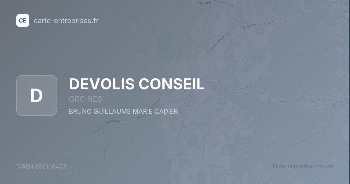 DEVOLIS CONSEIL — 889106423 — fiche entreprise