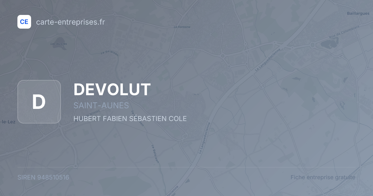 DEVOLUT — 948510516 — fiche entreprise