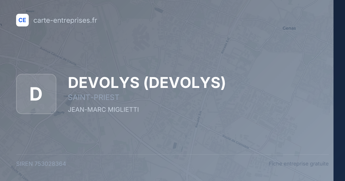 DEVOLYS — 753028364 — fiche entreprise