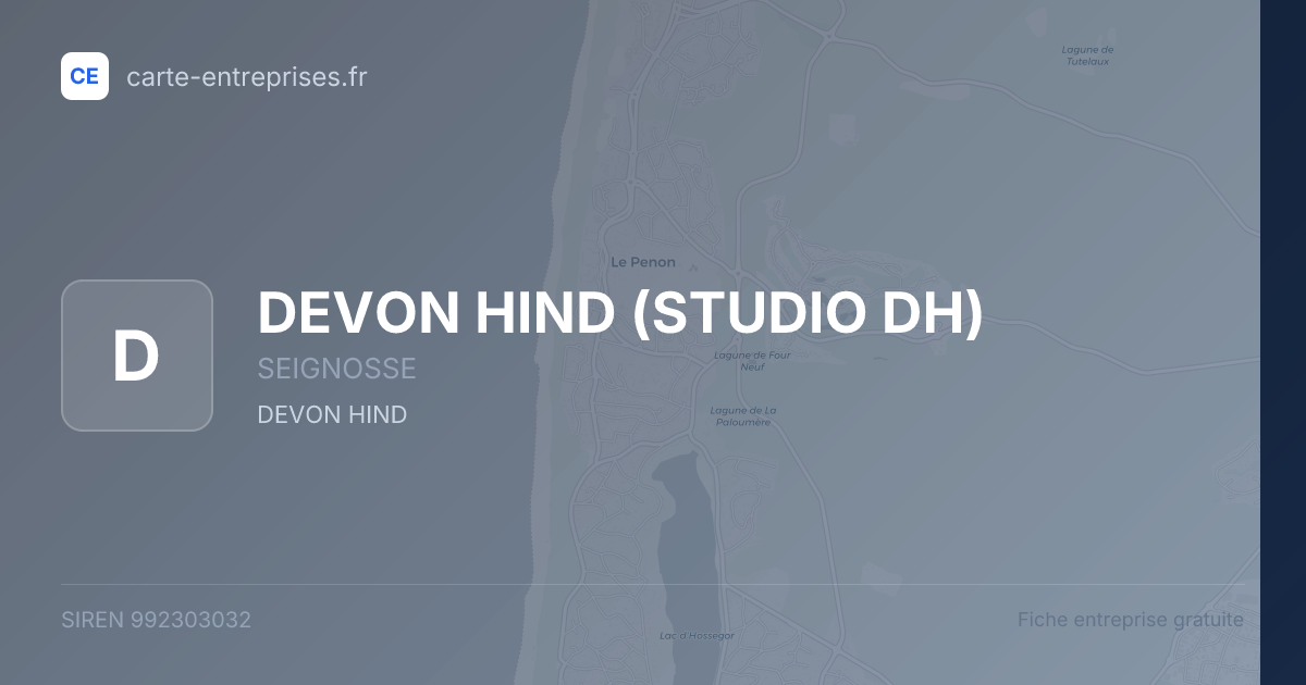 DEVON HIND (STUDIO DH) — 992303032 — fiche entreprise