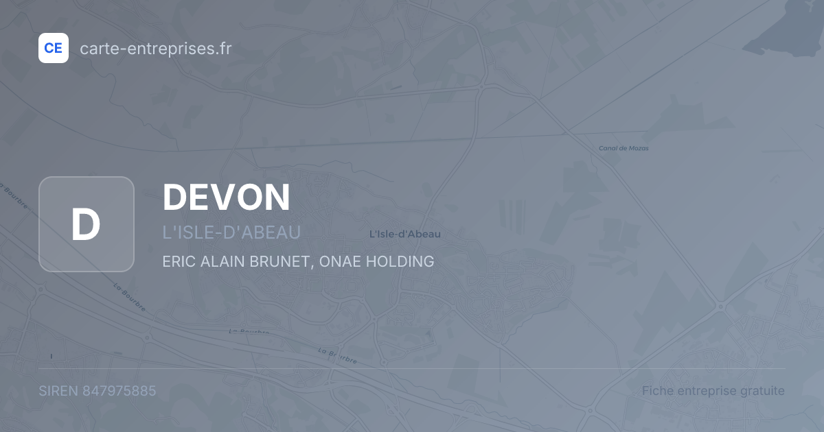 DEVON — 847975885 — fiche entreprise
