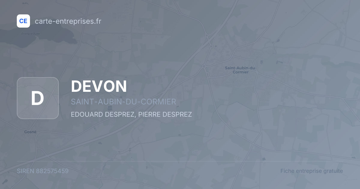 DEVON — 882575459 — fiche entreprise