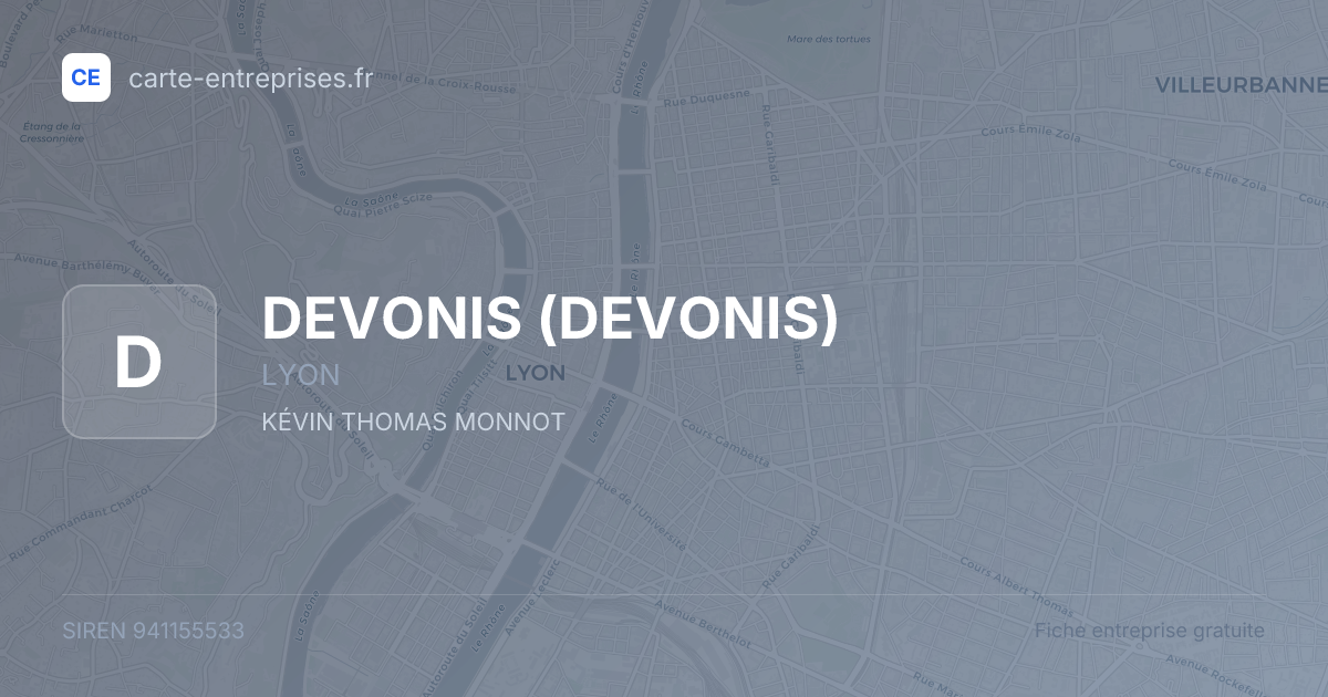 DEVONIS — 941155533 — fiche entreprise