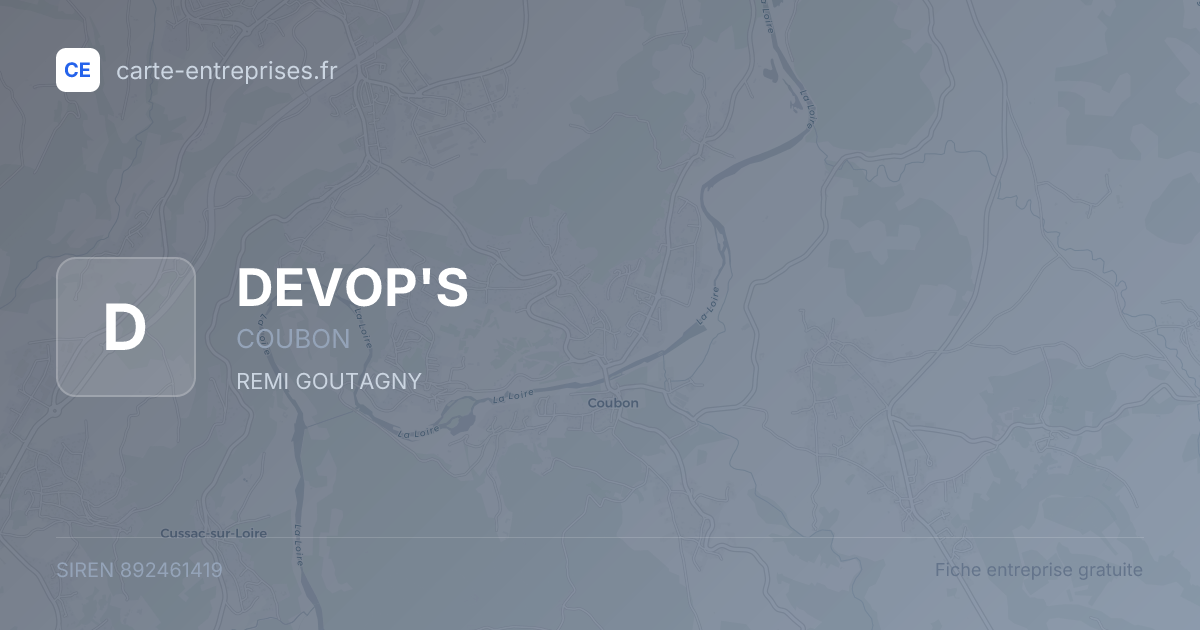 DEVOP'S — 892461419 — fiche entreprise