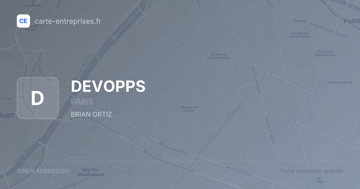 DEVOPPS — 888863008 — fiche entreprise