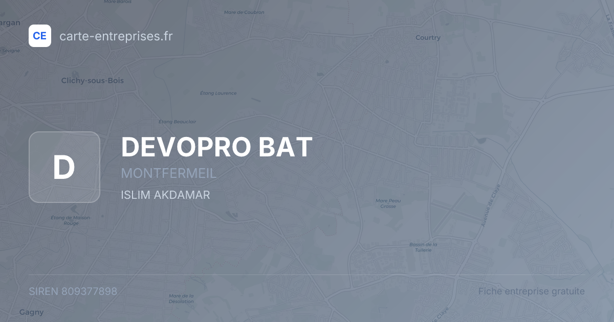 DEVOPRO BAT — 809377898 — fiche entreprise