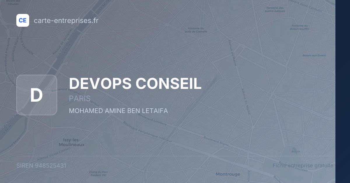 DEVOPS CONSEIL — 948525431 — fiche entreprise