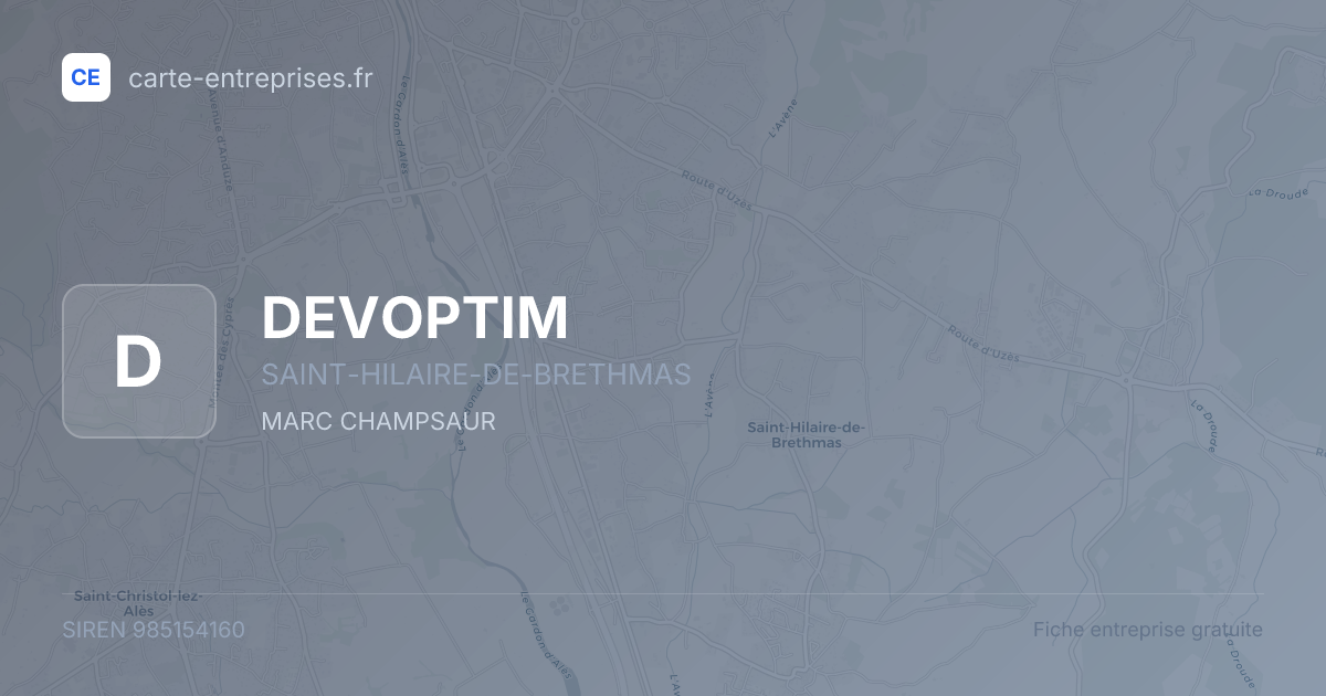 DEVOPTIM — 985154160 — fiche entreprise