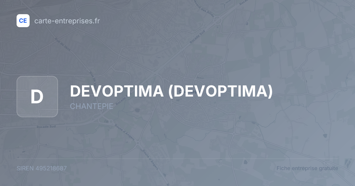 DEVOPTIMA — 495218687 — fiche entreprise