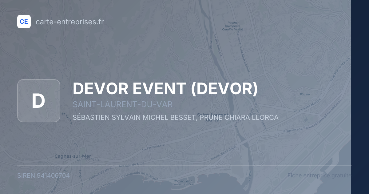 DEVOR EVENT (DEVOR) — 941406704 — fiche entreprise