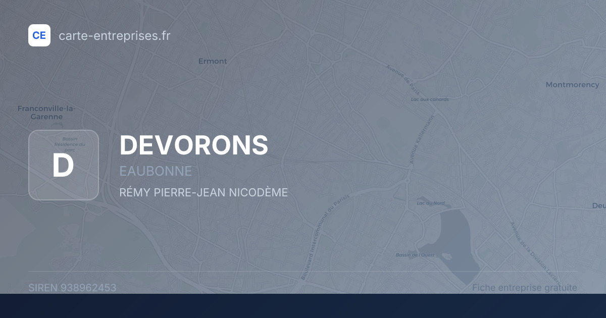 DEVORONS — 938962453 — fiche entreprise
