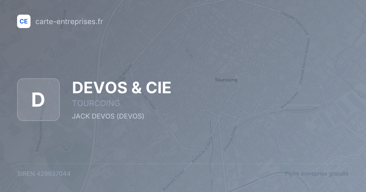 DEVOS & CIE — 429637044 — fiche entreprise