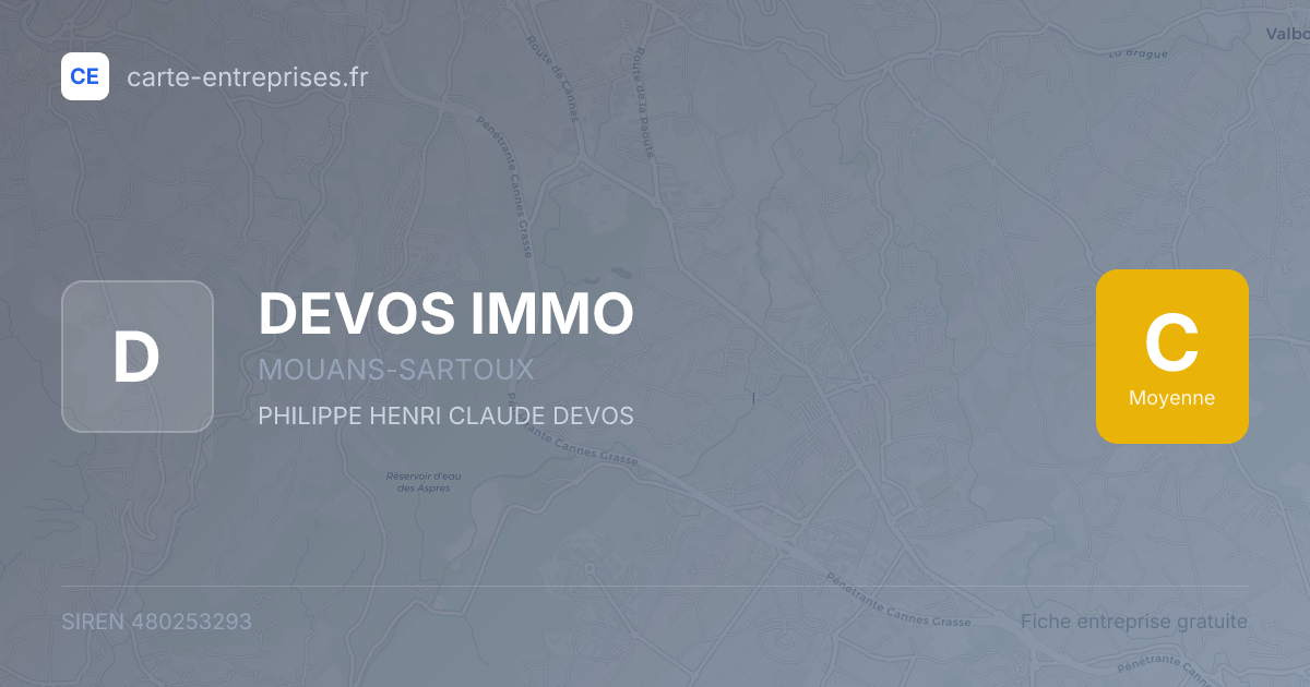 DEVOS IMMO — 480253293 — fiche entreprise