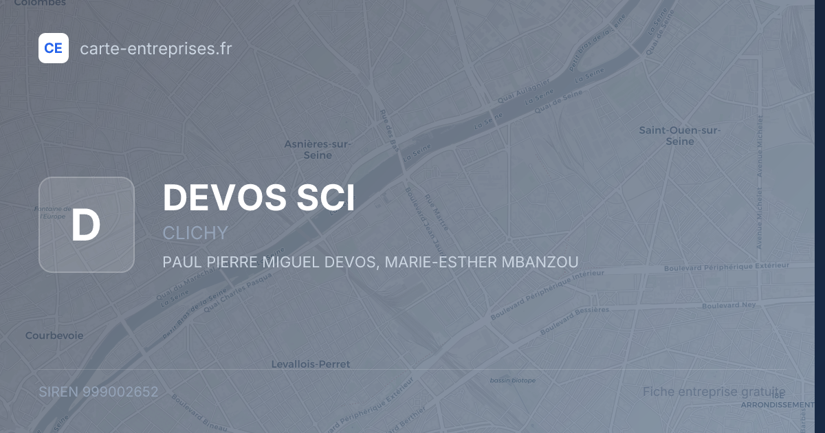 DEVOS SCI — 999002652 — fiche entreprise