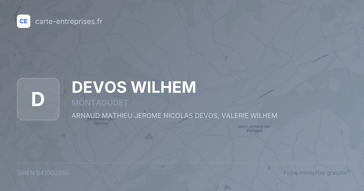 DEVOS WILHEM — 841002355 — fiche entreprise