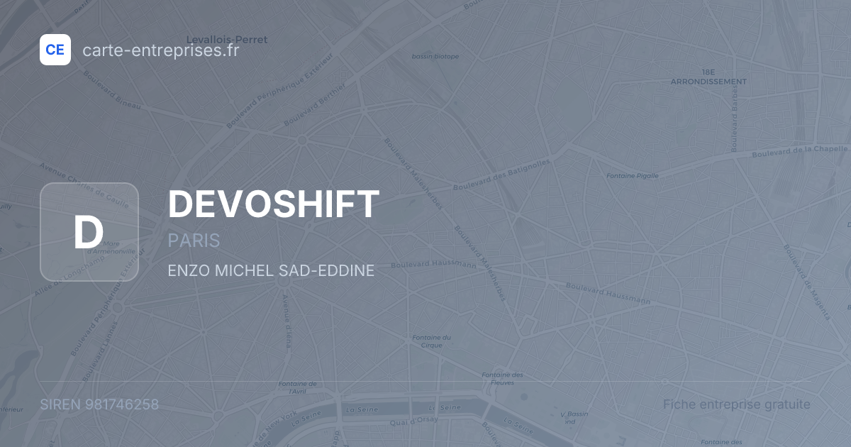 DEVOSHIFT — 981746258 — fiche entreprise