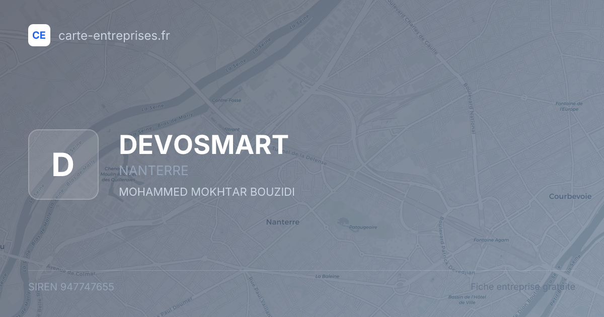 DEVOSMART — 947747655 — fiche entreprise