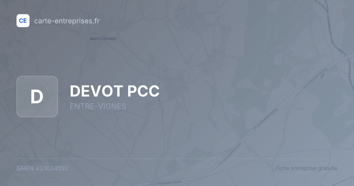 DEVOT PCC — 433034592 — fiche entreprise