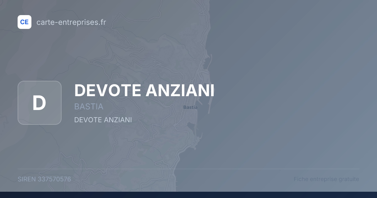 DEVOTE ANZIANI — 337570576 — fiche entreprise