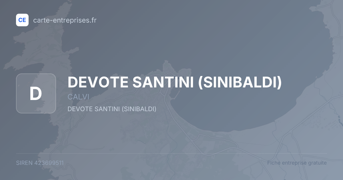 DEVOTE SANTINI (SINIBALDI) — 423699511 — fiche entreprise