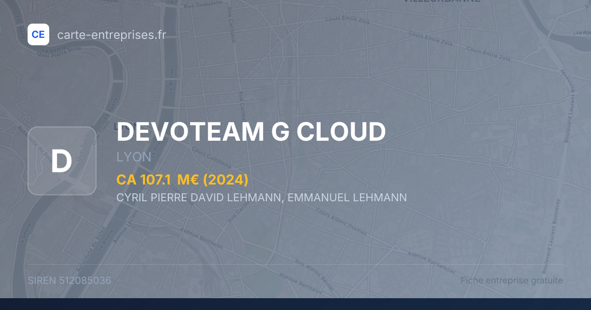 DEVOTEAM G CLOUD — 512085036 — fiche entreprise