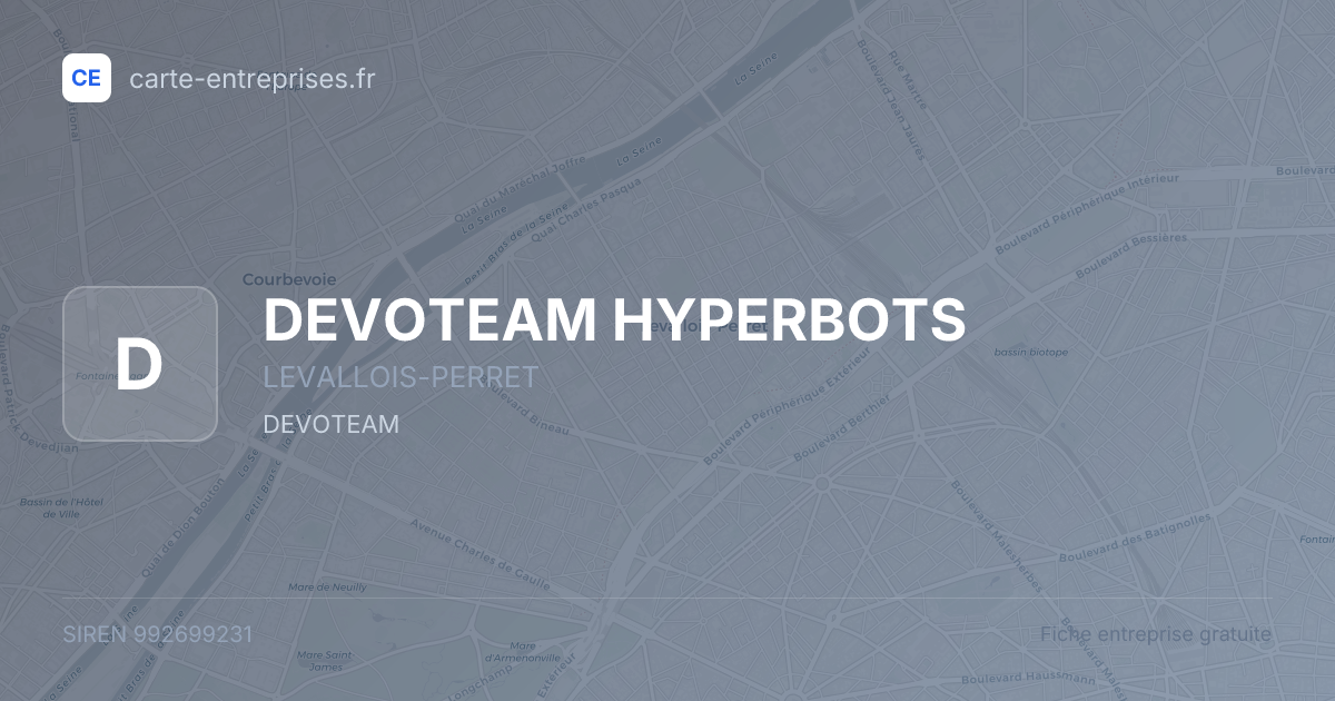 DEVOTEAM HYPERBOTS — 992699231 — fiche entreprise