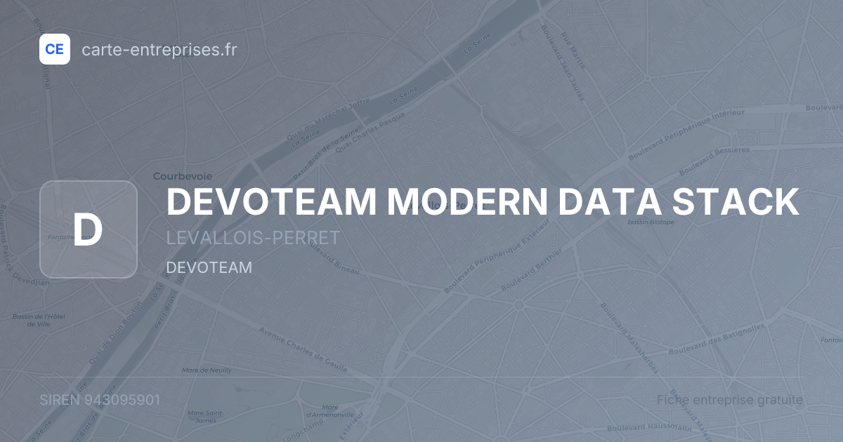 DEVOTEAM MODERN DATA STACK — 943095901 — fiche entreprise