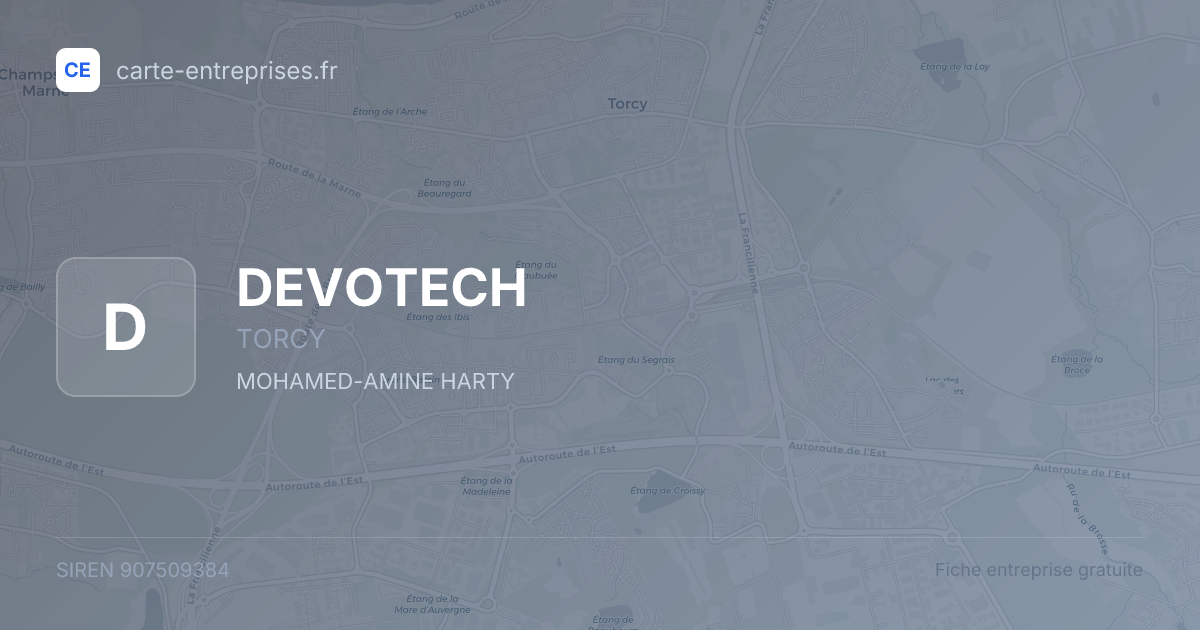 DEVOTECH — 907509384 — fiche entreprise