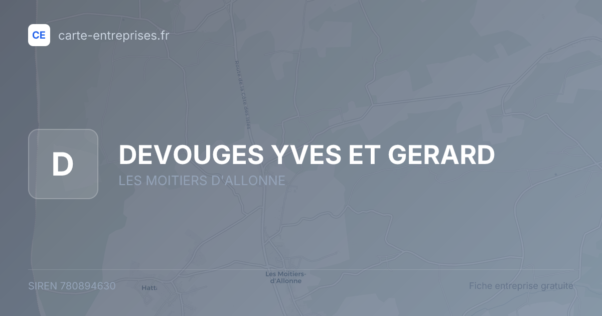 DEVOUGES YVES ET GERARD — 780894630 — fiche entreprise