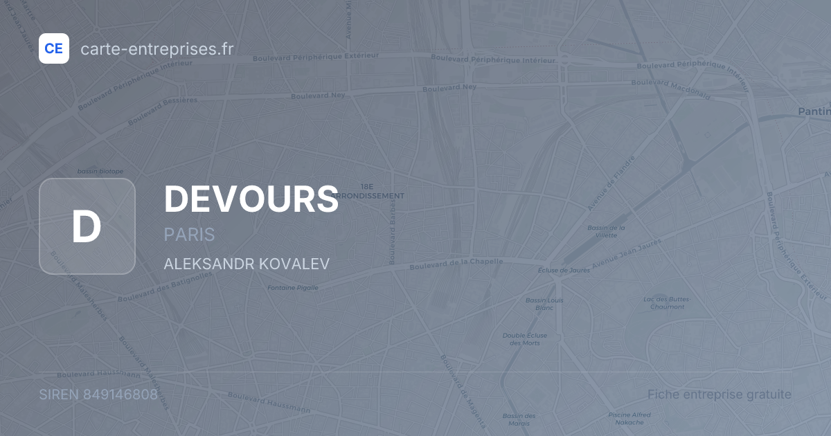 DEVOURS — 849146808 — fiche entreprise