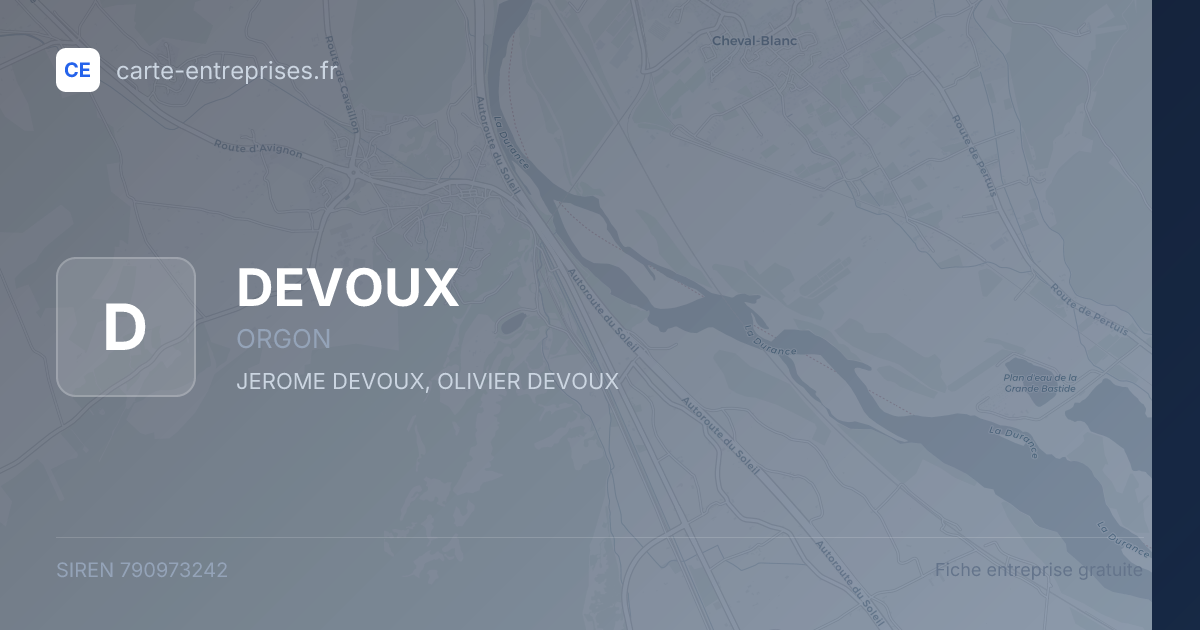 DEVOUX — 790973242 — fiche entreprise