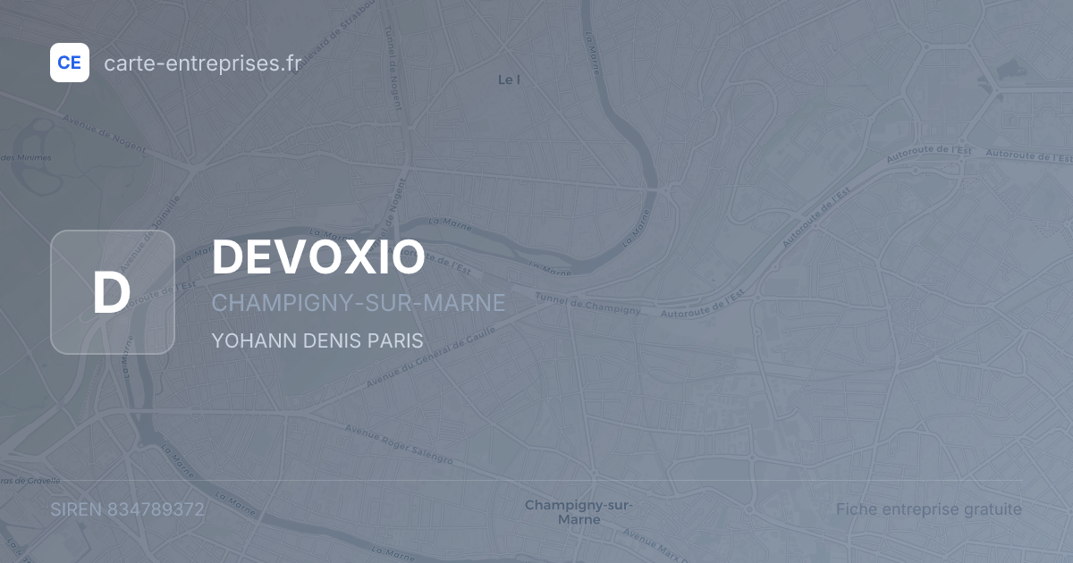 DEVOXIO — 834789372 — fiche entreprise