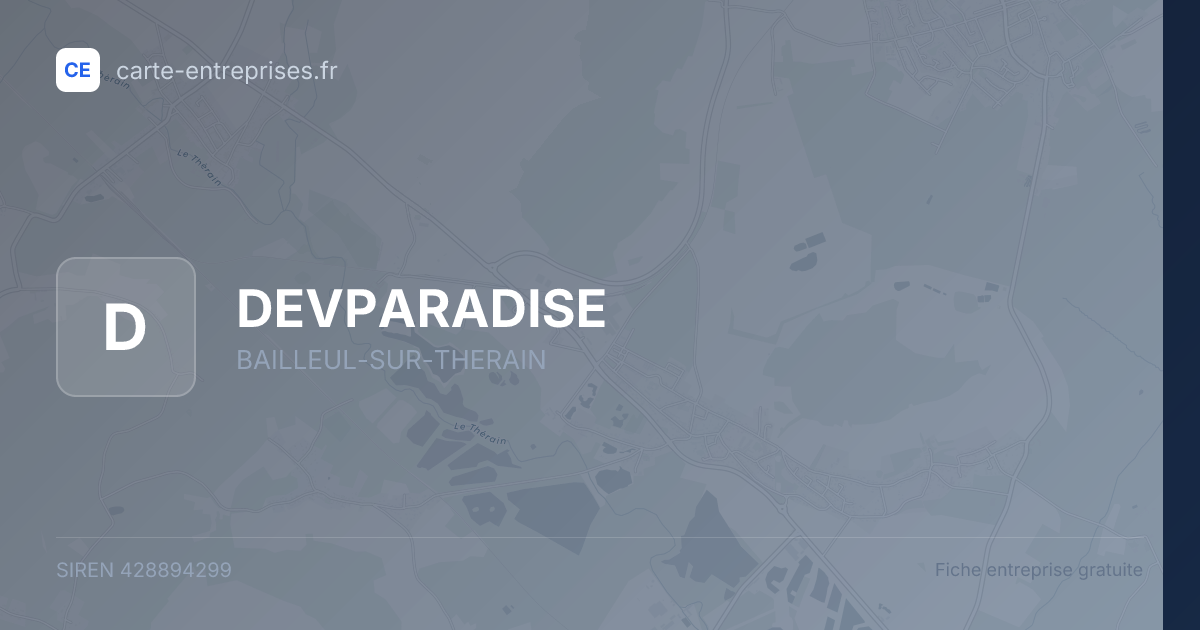 DEVPARADISE — 428894299 — fiche entreprise